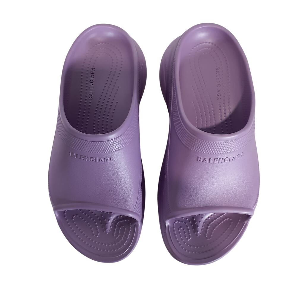 Balenciaga Platform Lilac Pool Crocs Slides Size FR 41 / US 11 - Picture 4 of 6